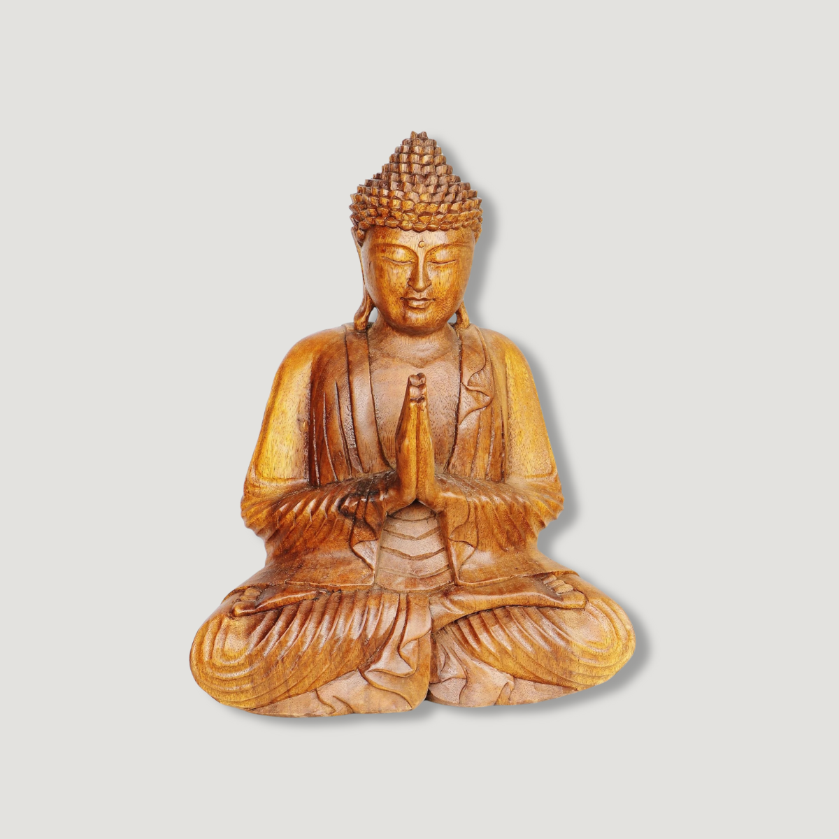 Drevená Socha - Meditujúci Budha