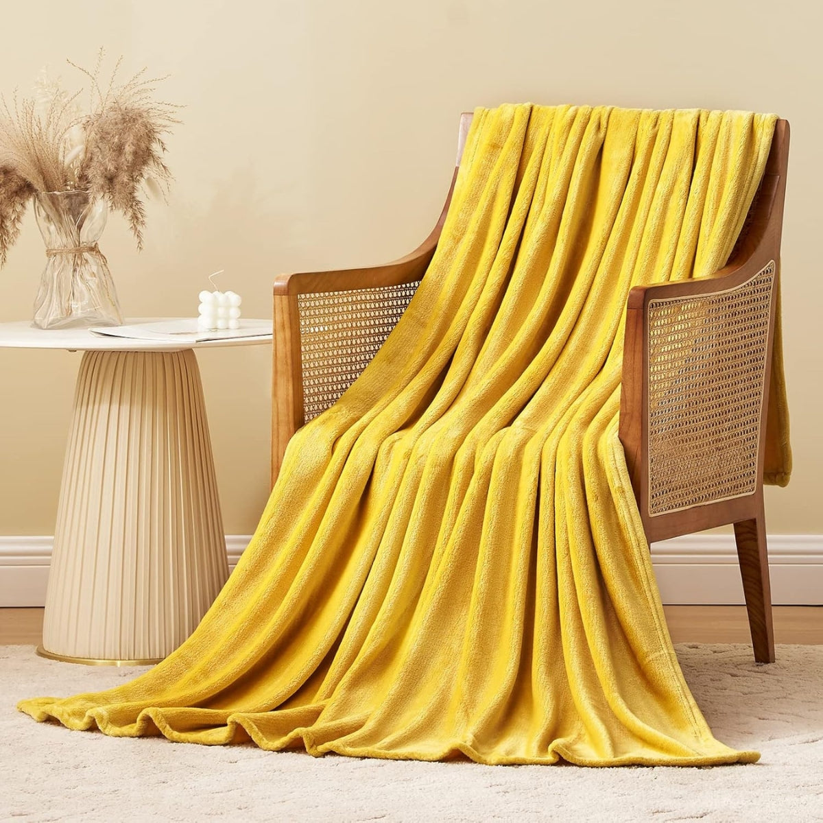 Plyšová deka Värme - Honey Gold