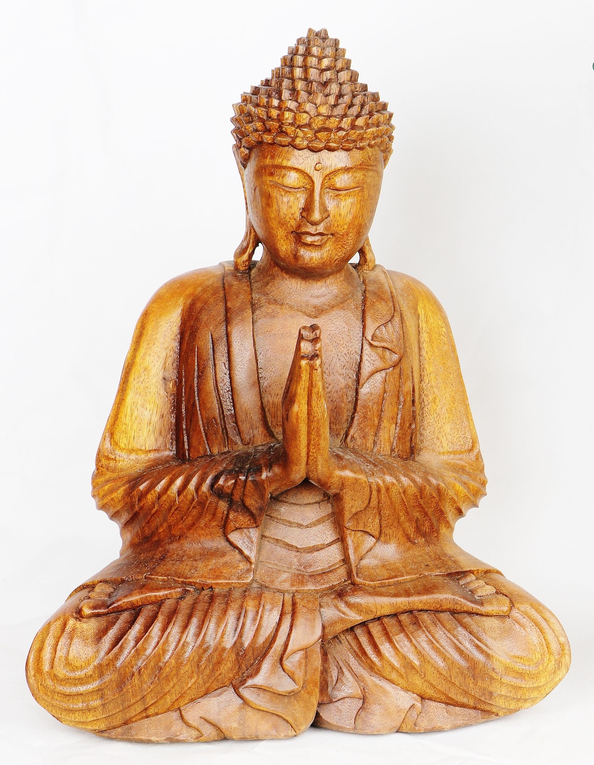 Drevená Socha - Meditujúci Budha