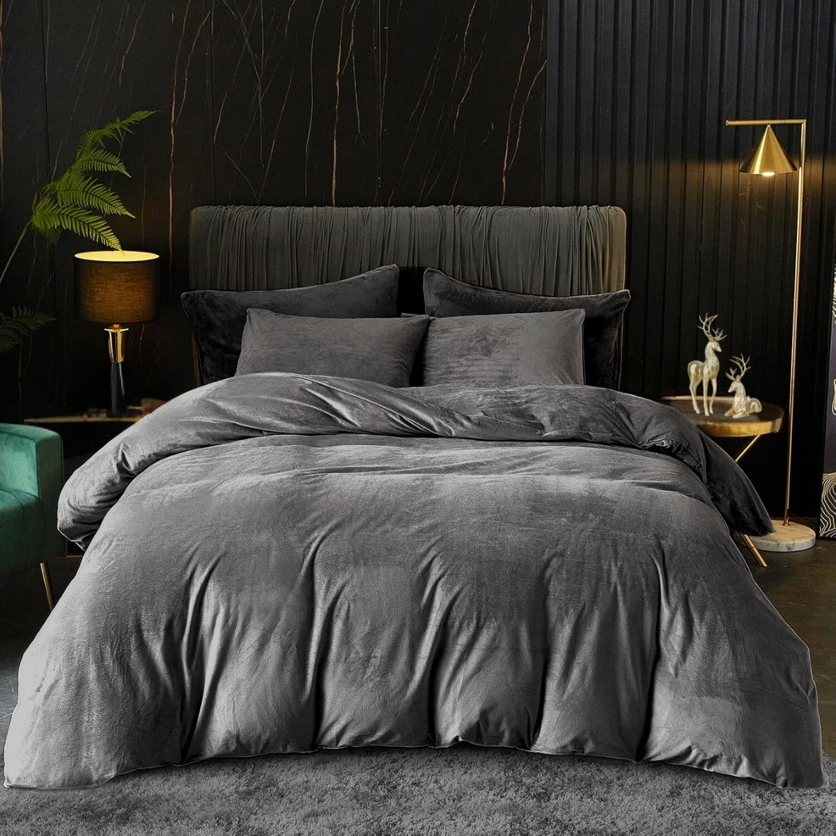 Obliečky mikroplyš RoyalSoft - Dark Grey Breeze