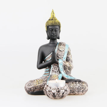 Soška Feng Shui – Budha meditujúci – Svietnik