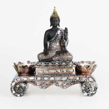 Soška Feng Shui - Budha v pozícii požehnania - Svietnik