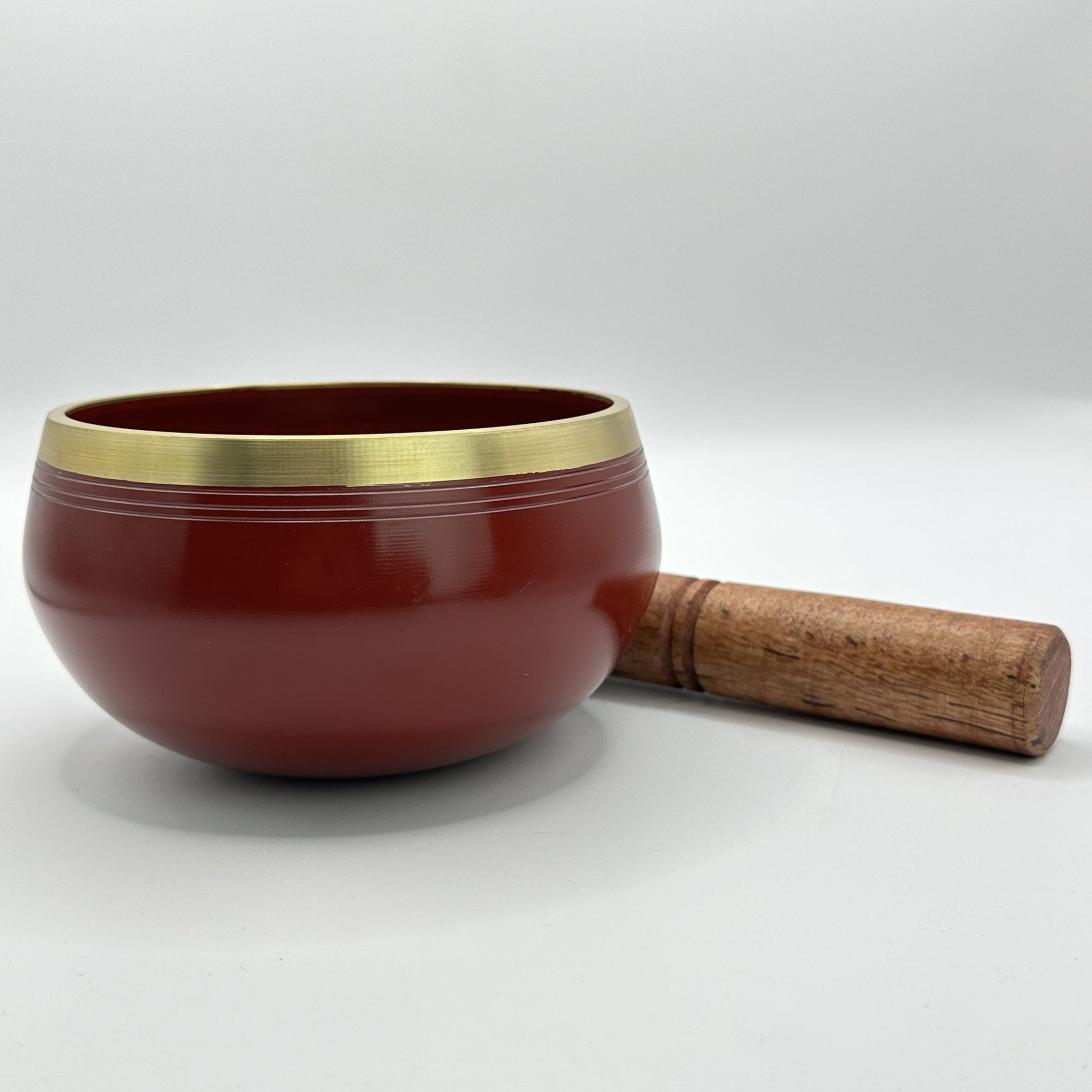 Tibetská spievajúca misa s paličkou meditácie - 12 cm hnedá - 680 g