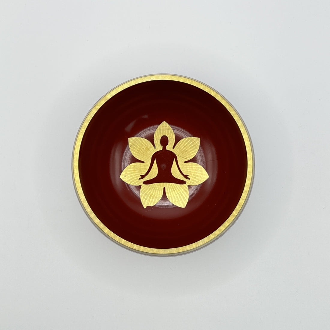 Tibetská spievajúca misa s paličkou meditácie - 12 cm hnedá - 680 g