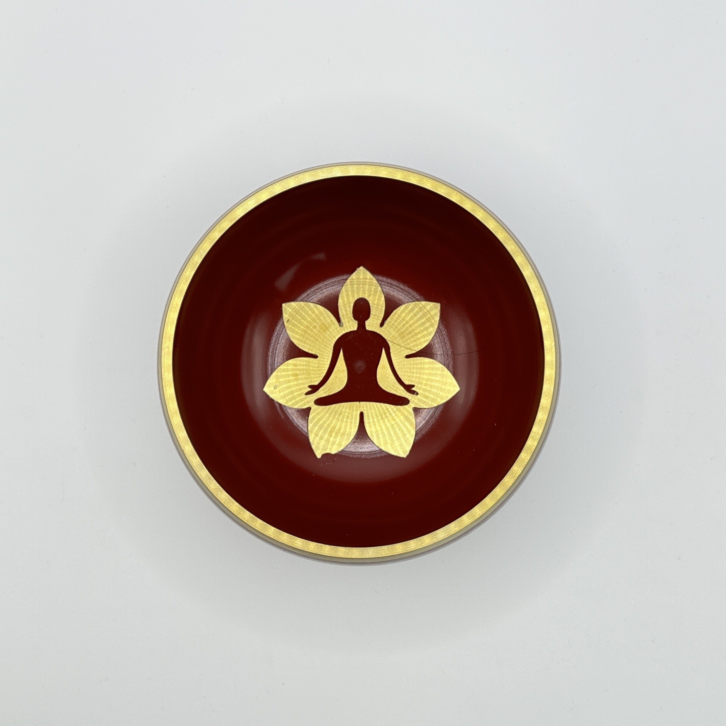 Tibetská spievajúca misa s paličkou meditácie - 12 cm hnedá - 680 g
