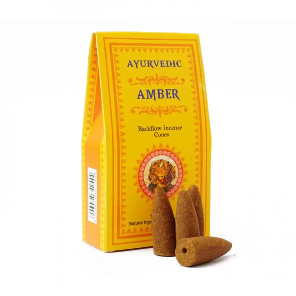 Vonné kužeľa Ayurvedic "Tečúci Dym" - Amber 30 g.