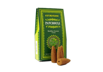 Vonné kužeľa Ayurvedic "Tečúci Dym" - Patchouli 30 g.